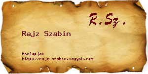 Rajz Szabin névjegykártya